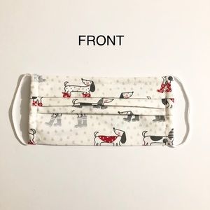 New handmade dog themed face mask. 100% Cotton.